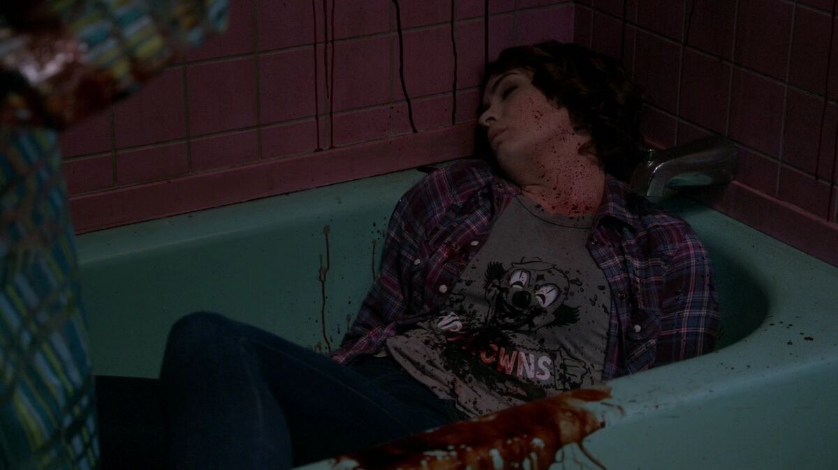 Charlie dead in the bath tub