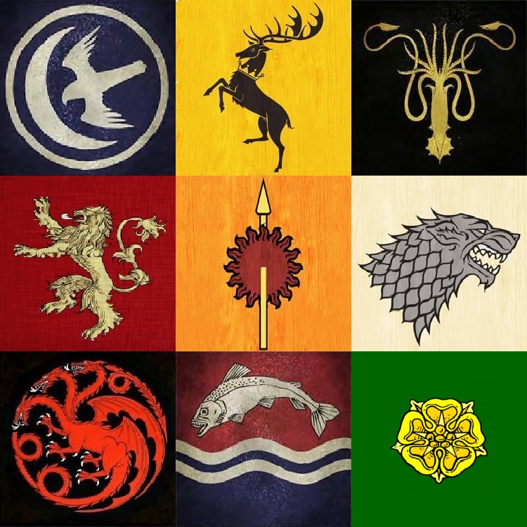 Game Of Thrones Alle Häuser Mit Wappen