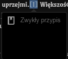 Edytor wizualny przypisy