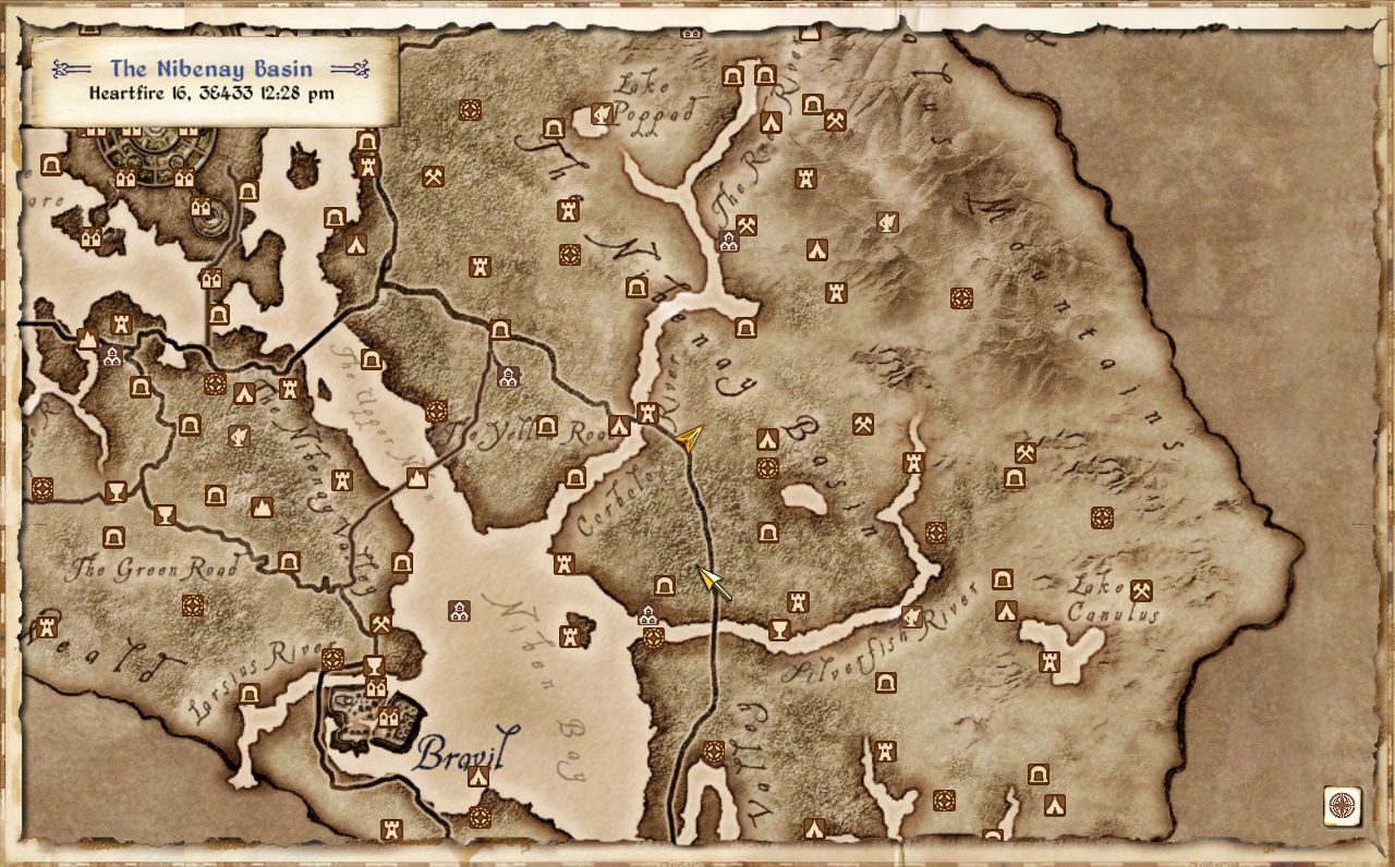 Карта сиродила на русском со всеми локациями