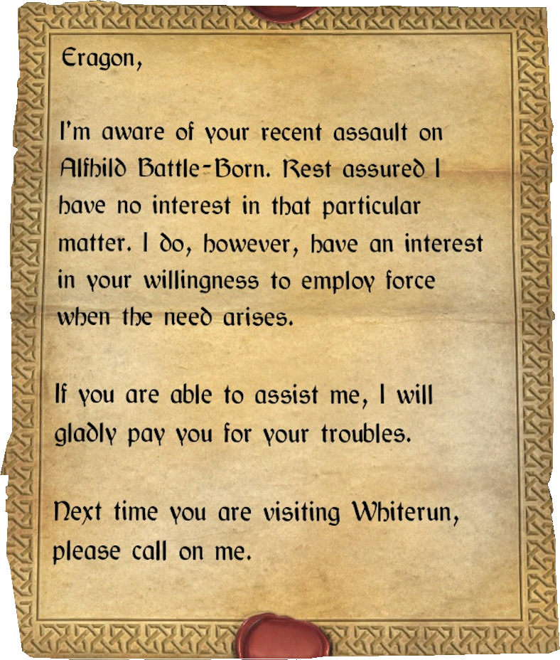 letter from npc request elder scrolls fandom powered by wikia gorms letter