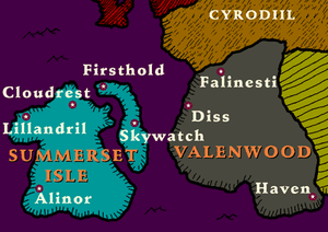 1st Edition Aldmeri Dominion map