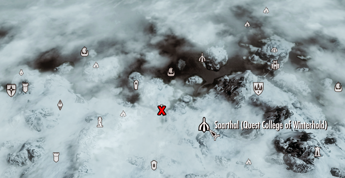 Image - Shrine of Talos Winterhold Glaciers Map.png | Elder Scrolls