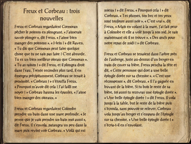 Freux Et Corbeau Trois Nouvelles Wiki The Elder Scrolls Fandom