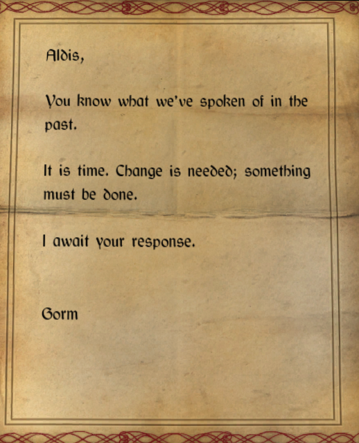 Gorm s Letter Elder Scrolls Gorm s Letter Elder Scrolls