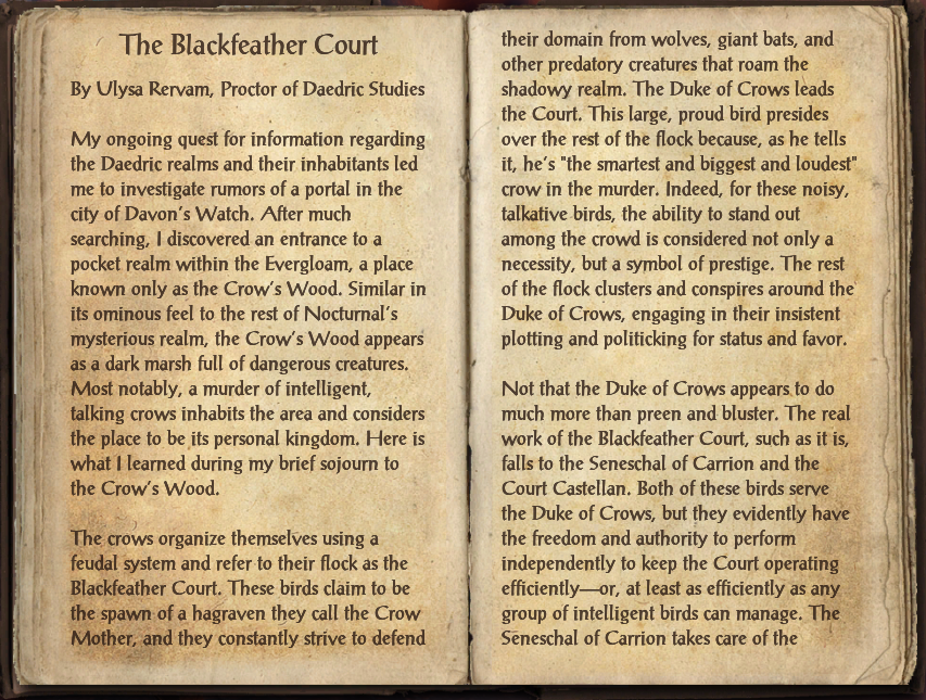 The Blackfeather Court | Elder Scrolls | FANDOM powered by Wikia