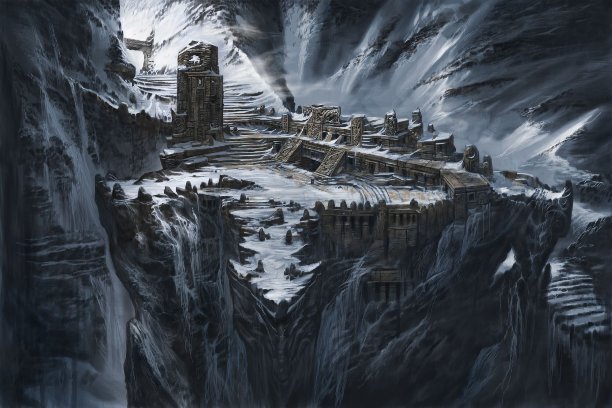 Image High Hrothgar Exterior 1.jpg Wiki The Elder Scrolls FANDOM