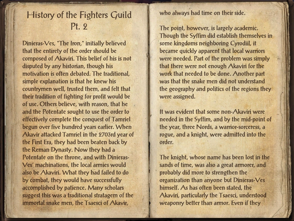History Of The Fighters Guild Pt 2 Elder Scrolls Fandom