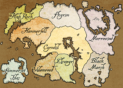Elder Scrolls World Map Map of Tamriel | Elder Scrolls | Fandom
