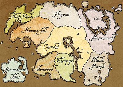 Elder Scrolls World Map