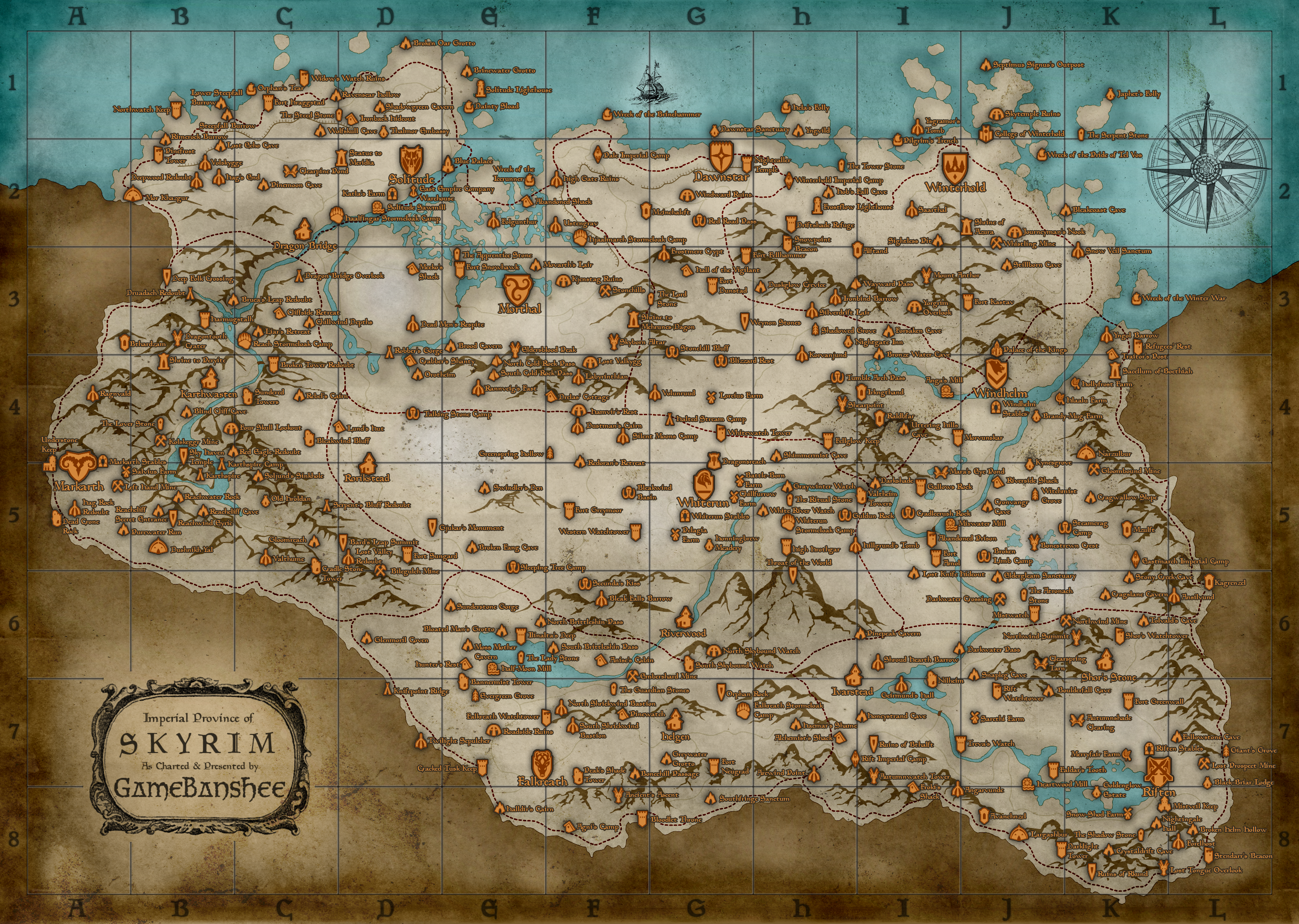 elder scrolls skyrim world map Map Skyrim Elder Scrolls Fandom elder scrolls skyrim world map