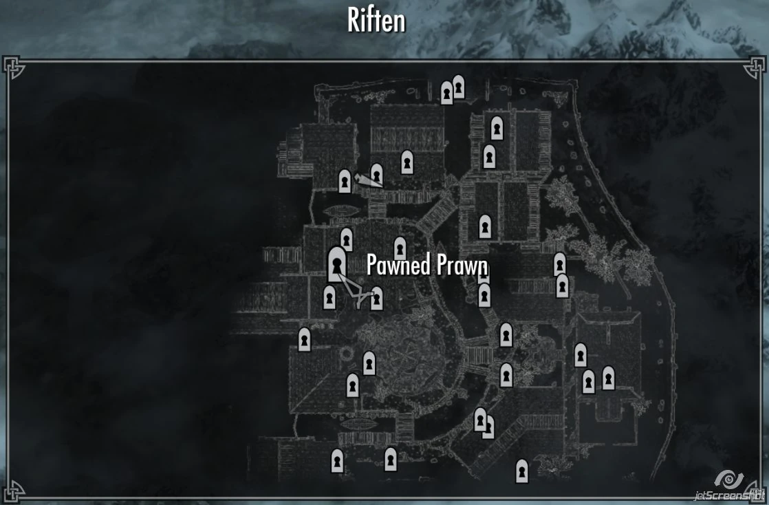 Скайрим разделенное ущелье карта