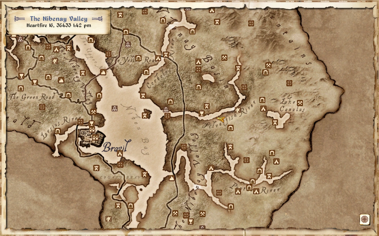 Карта сиродила на русском со всеми локациями