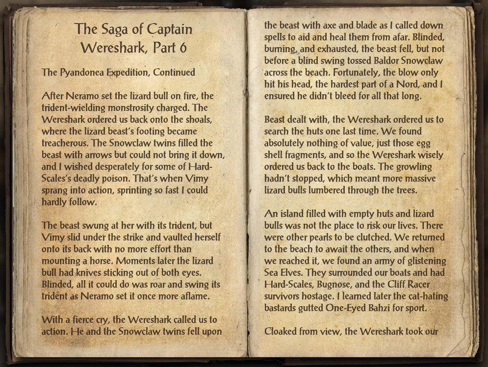 Beast Threw Everything He Could At Us >> The Saga Of Captain Wereshark Part 6 Elder Scrolls Fandom Beast Threw Everything He Could At Us >> The Saga Of Captain Wereshark Part 6 Elder Scrolls Fandom