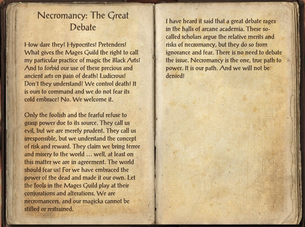 Necromancy: The Great Debate | Elder Scrolls | FANDOM powered by Wikia