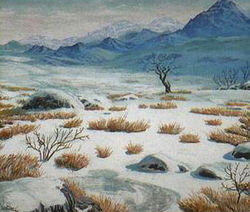 Brezal marchito paisaje