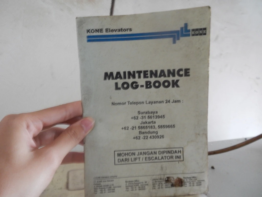 Image KONE 90s maintenance log book.JPG Elevator Wiki FANDOM