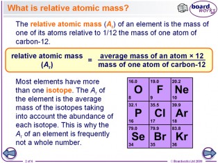 The Relative Atomic Mass of an Element