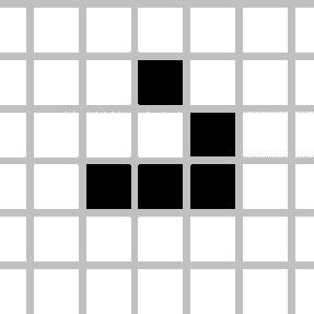 Game of life animated glider 2