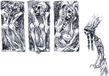 Mick, Bowie and Lemmy Concept Art