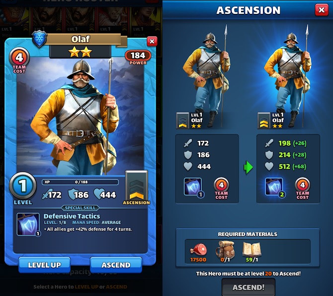 Empires And Puzzles Ascension Items