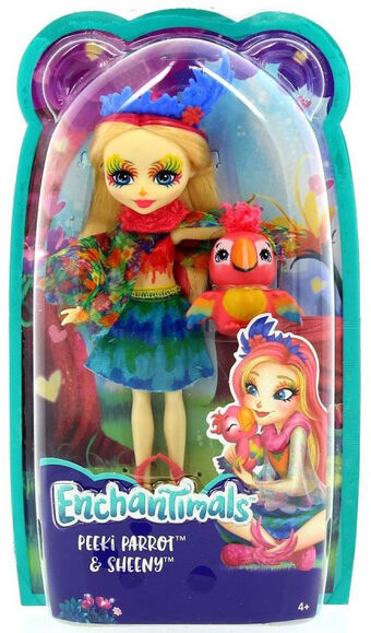 enchantimals peeki parrot doll