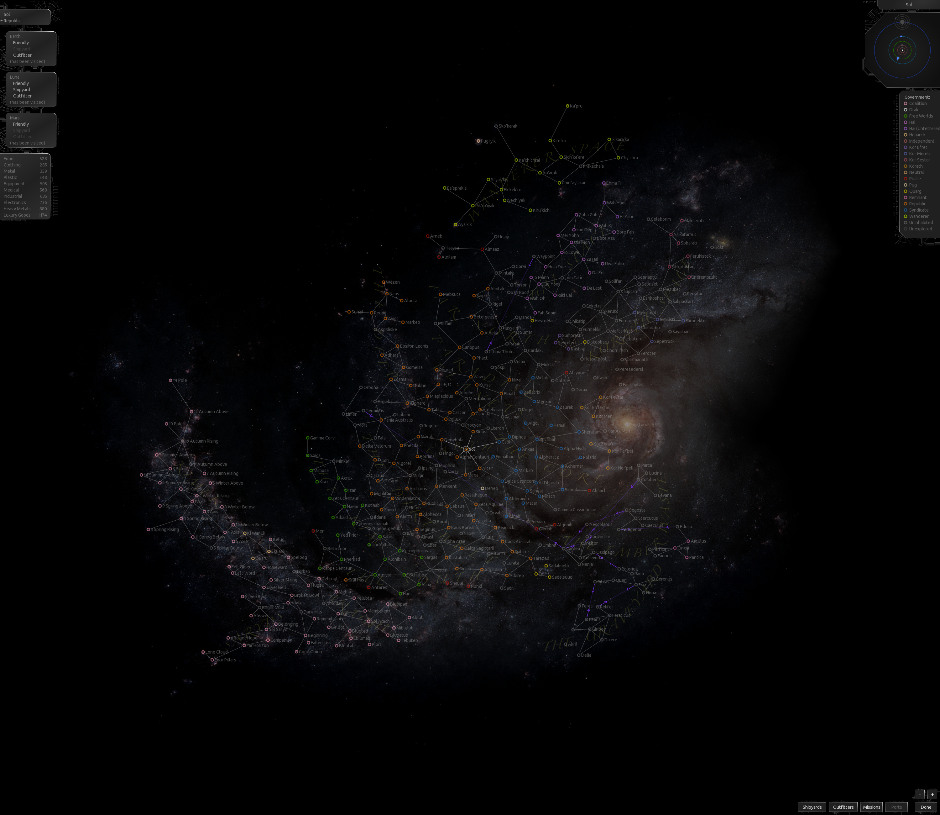 Endless Sky Star Map Endless Sky Star Map