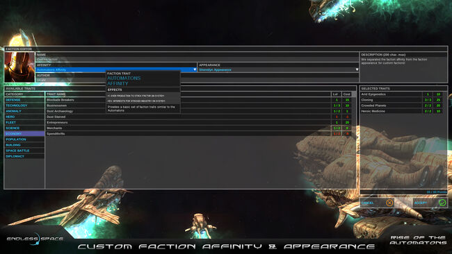 Custom Affinity Appearance