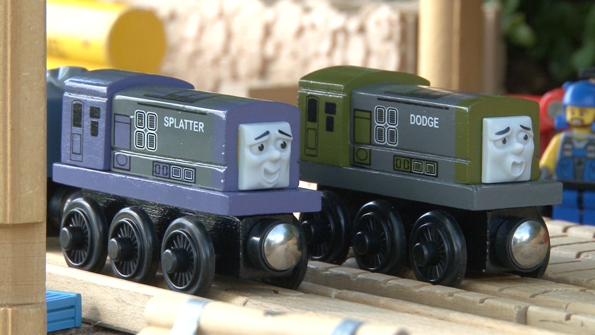 splatter and dodge wooden railway