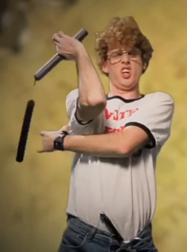 Image Napoleon Dynamite Holding His Nunchucks.jpeg Epic Rap Battles