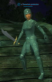 A Tunarian protector (human)