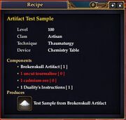 Artifact Test Sample (Recipe)