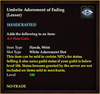 Umbrite Adornment Of Fading Lesser Everquest 2 Wiki Fandom