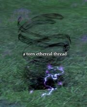 A torn ethereal thread