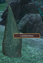 A cracked horn