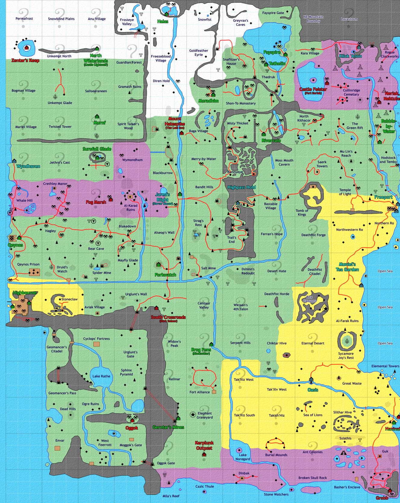 Eq Zone Connection Map