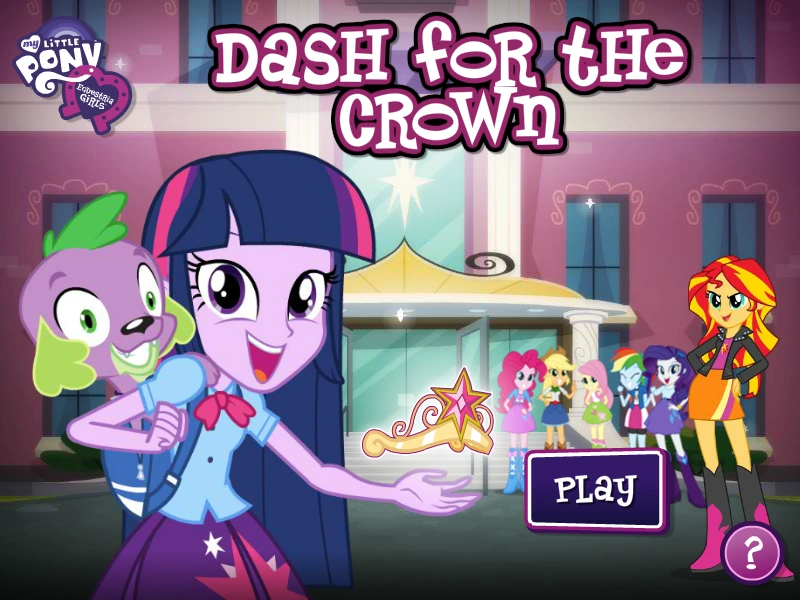 Image Dash for the Crown title screen.png My Little Pony Equestria