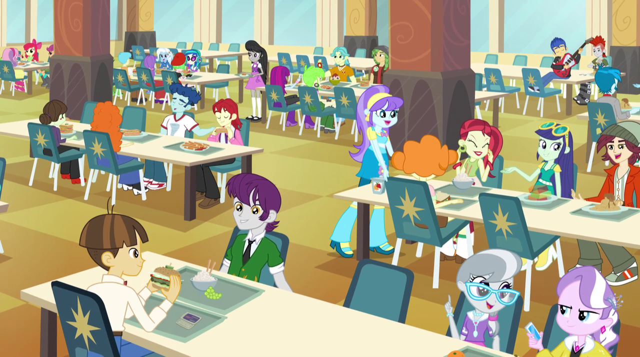 Image - Canterlot High school cafeteria EG2.png | My ...