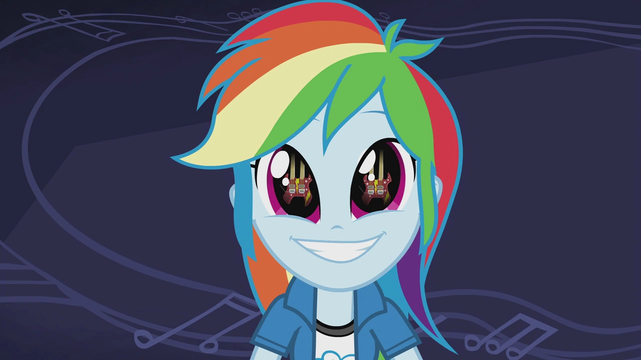 Image - Guitar in Rainbow Dash's eyes EG2.png | My Little Pony ...