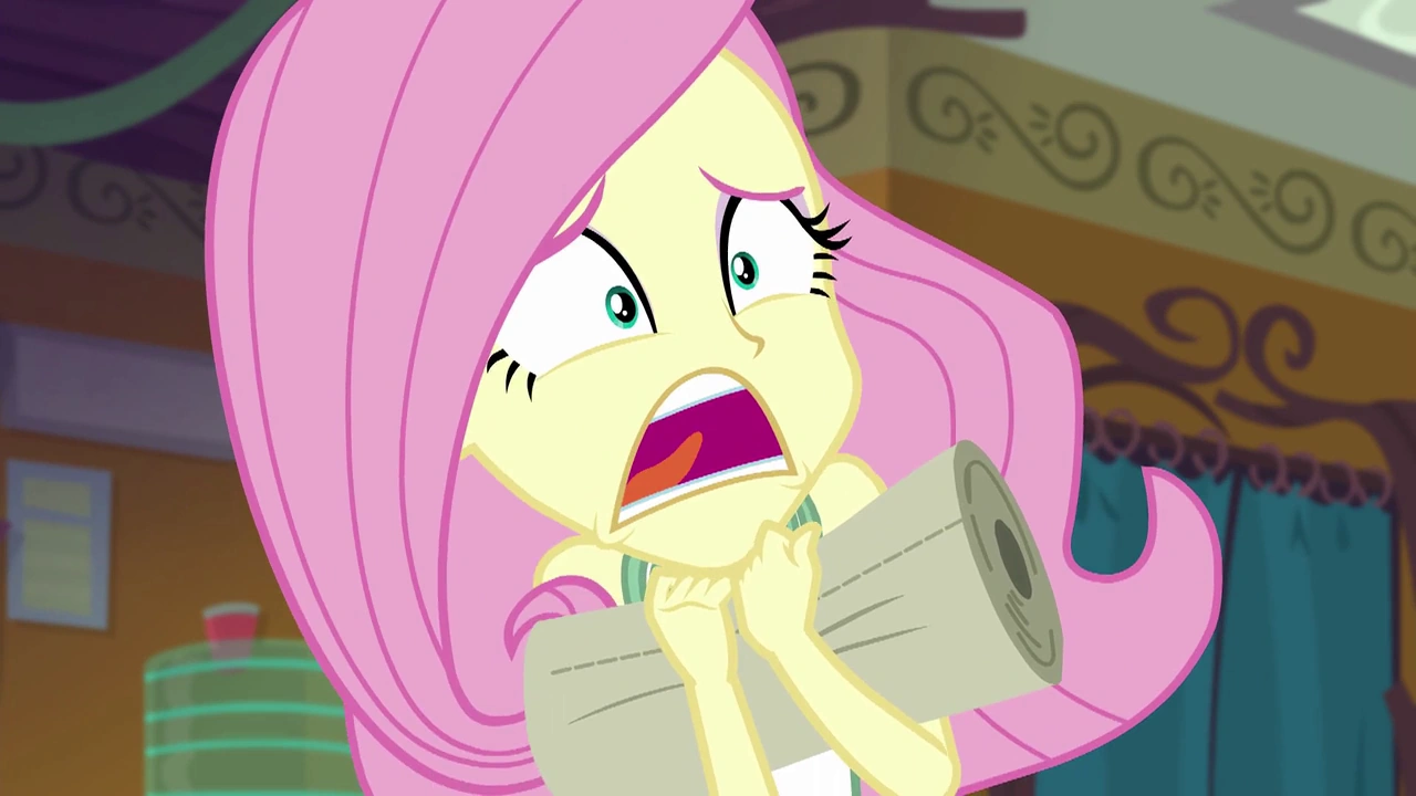 Image - Fluttershy screaming with fright EG4.png | My Little Pony