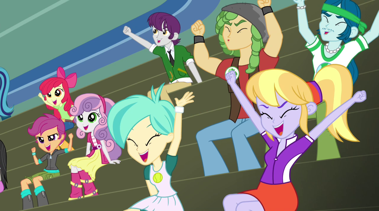 Image - Students in the crowd cheering EG2.png | My Little Pony ...