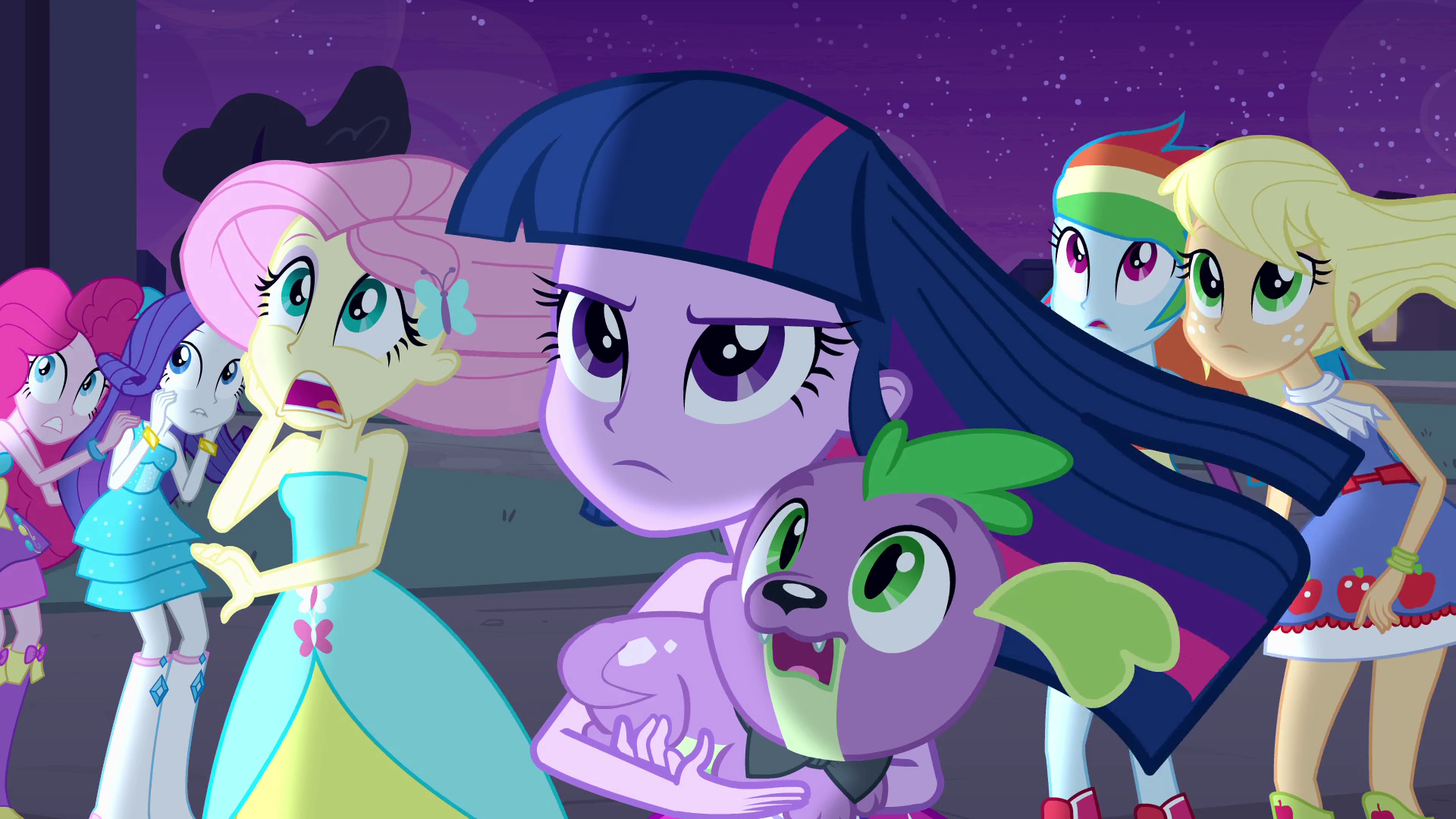 Image Twilight and scared friends EG.png My Little Pony Equestria