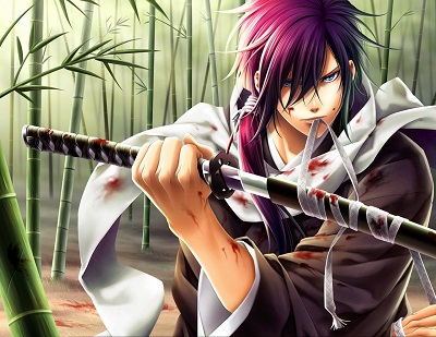 Japan bamboo samurai japanese purple hair historical warriors anime anime boys manga saito hajime sw Wallpaper 1280x1024 www.wall321