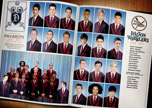 Glee Dalton Warblers Yearbook