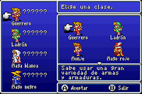 Pantalla de Selección de Trabajo FFI