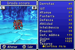 Estadisticas Druida Oscuro