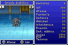 Estadisticas Druida Diabolico
