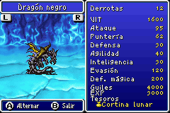 Estadisticas Dragon Negro
