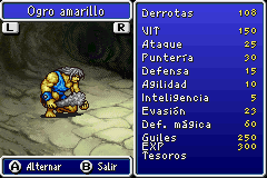 Estadisticas Ogro Amarillo