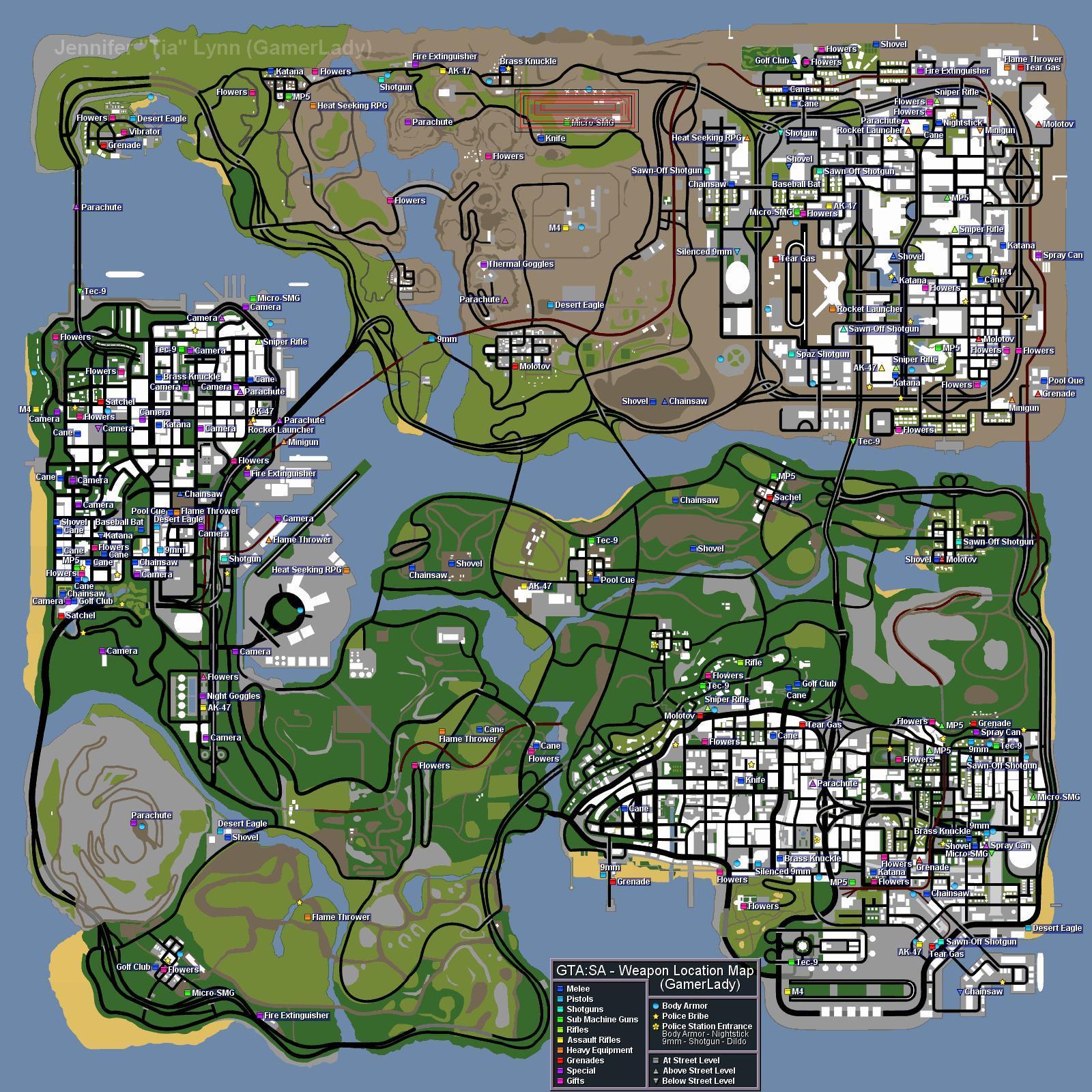 Armas de Grand Theft Auto San Andreas Grand Theft